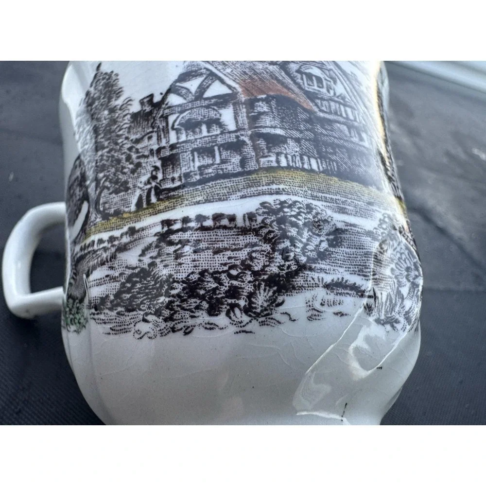 Vintage Yorkshire Staffordshire Ironstone 2 Saucers & 2 Tea Cups Made England